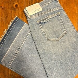 NWT Loft High Waist Wide Leg Crop Jeans 10 Petitie (30P)